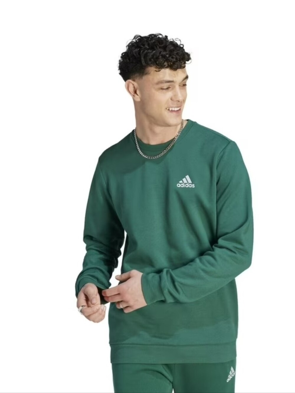 New adidas Essentials Crew Neck Mens Casual Sweatshirt